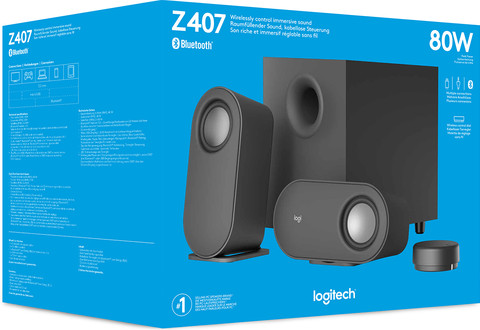 Logitech Z407 Bluetooth Pc Speaker Zwart verpakking