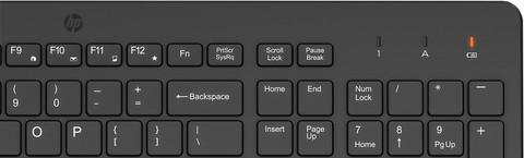 HP 330 Wireless Mouse and Keyboard QWERTY detail