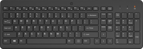 HP 330 Wireless Mouse and Keyboard QWERTY detail