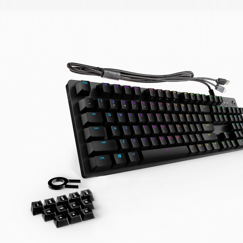 Logitech G512 Carbon Lightsync RGB Mechanical Gaming Keyboard QWERTY detail