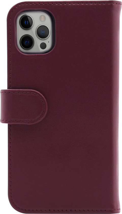 BlueBuilt Apple iPhone 12 Pro Max 2-in-1 Case Leer Rood achterkant