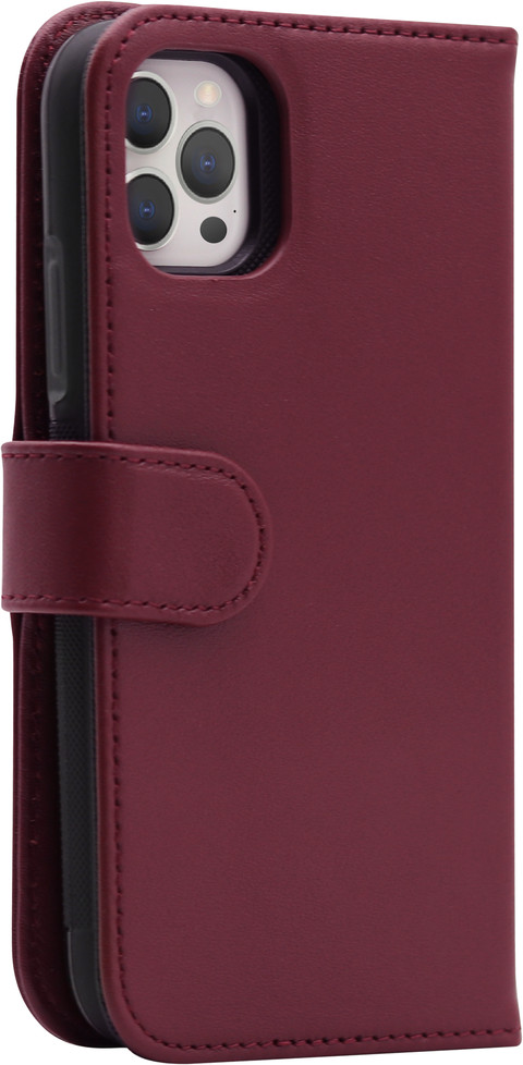 BlueBuilt Apple iPhone 12 Pro Max 2-in-1 Case Leer Rood rechterkant