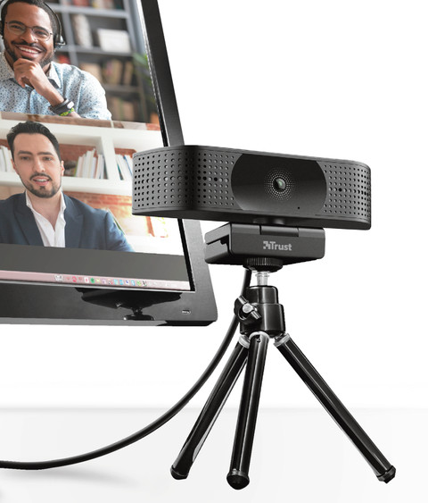 Trust Teza 4K Ultra HD Webcam product in gebruik