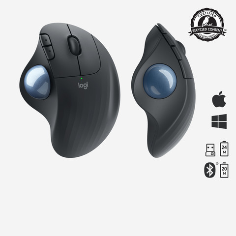 Logitech M575 ERGO Wireless Trackball Mouse Graphite null