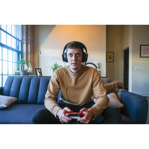 Microsoft Xbox Stereo Headset product in use