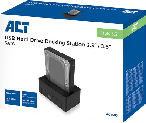 ACT AC1500 2,5"/3,5'' SATA Docking Station null