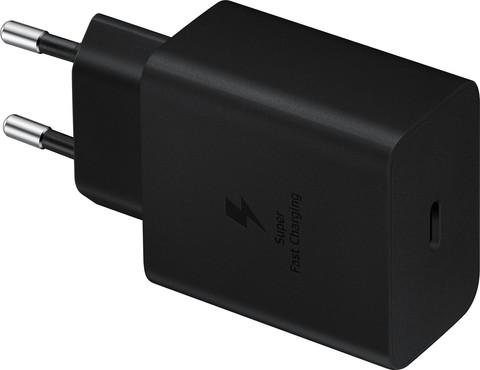 Samsung Super Fast Charging Oplader 45W + Usb C Kabel 1,8m Zwart Kunststof voorkant