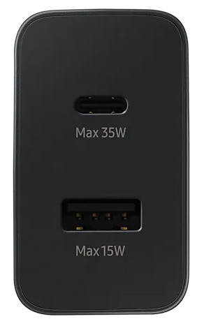 Samsung Chargeur Super Fast Charging avec 2 Ports USB 35 W Noir avant