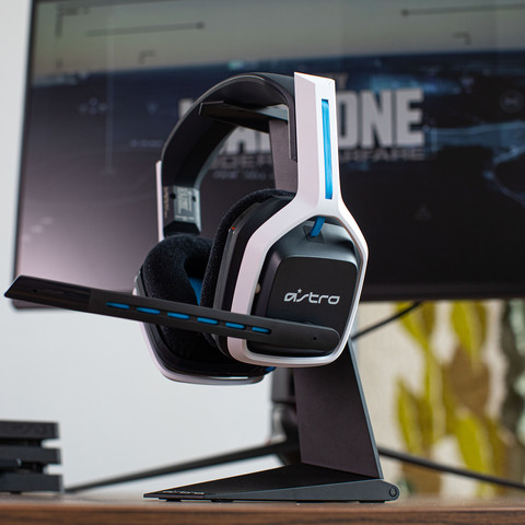 Astro A20 Draadloze Gaming Headset voor PS5, PS4, PC, Mac - Wit/Blauw null