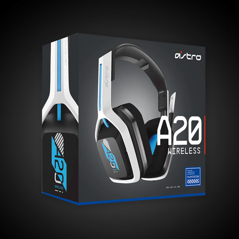 Astro A20 Draadloze Gaming Headset voor PS5, PS4, PC, Mac - Wit/Blauw null