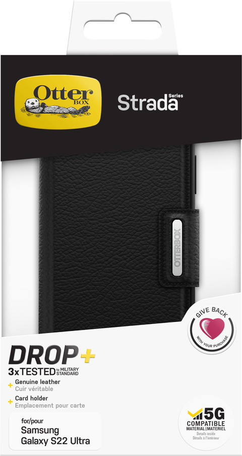 Otterbox Strada Samsung Galaxy S22 Ultra Book Case Leder Schwarz null