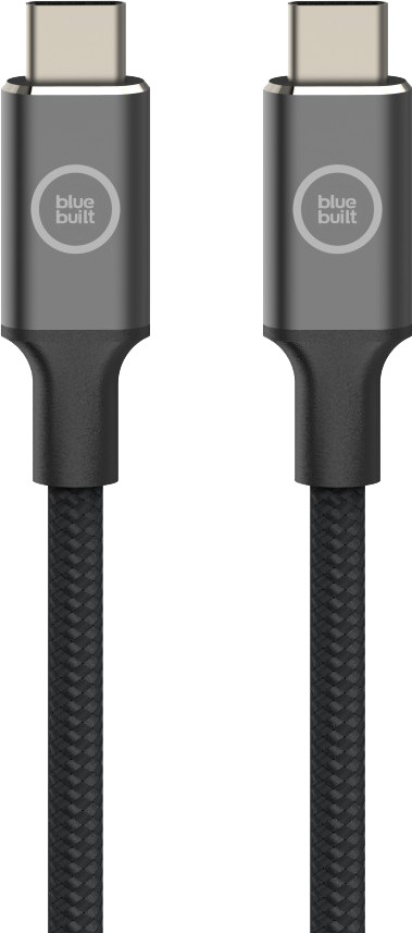 BlueBuilt USB-C to USB-C Cable 100W 1.5m Nylon Black Main Image