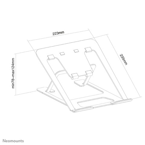 Neomounts NSLS085BLACK Foldable Laptop Stand Black visual supplier