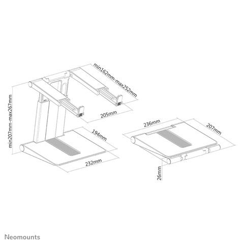 Neomounts NSLS200 Support Pliable pour Ordinateurs Portables Argent visuel fournisseur