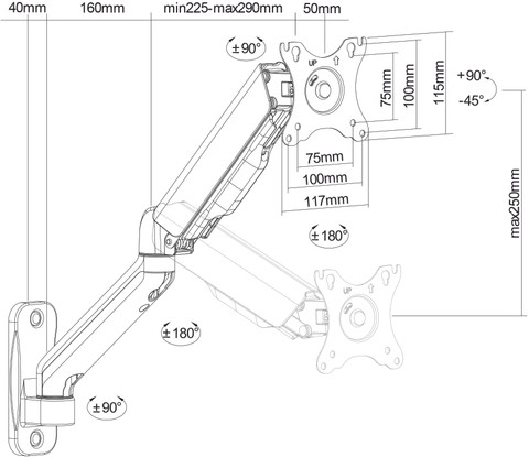 Neomounts WL70-450BL11 null