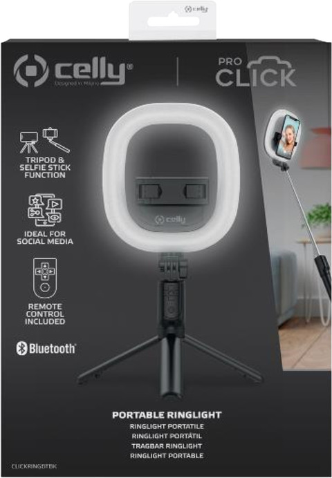 Celly Ring Light Tripod Compact Bluetooth null