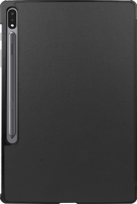 Just In Case Smart Tri-Fold Samsung Galaxy Tab S8 / S7 Book Case Black back