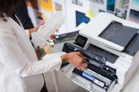 HP 26A Toner Zwart product in gebruik