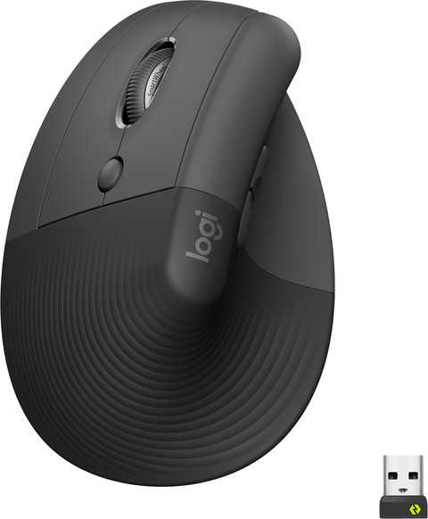 Logitech Lift Souris Ergonomique Verticale Gauchers Noir Main Image