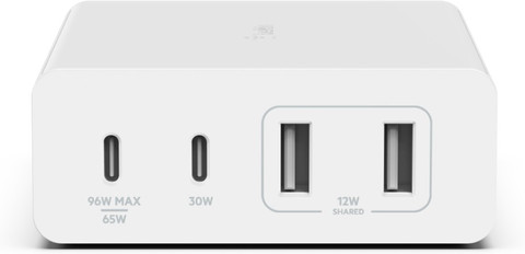 Belkin Power Delivery Power Hub met 4 Usb Poorten 96W Wit voorkant