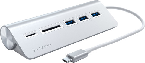 Satechi Aluminum USB Hub USB-C Silver Main Image