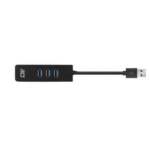 ACT USB Hub 3.2 met 3 USB-A poorten en ethernet bovenkant