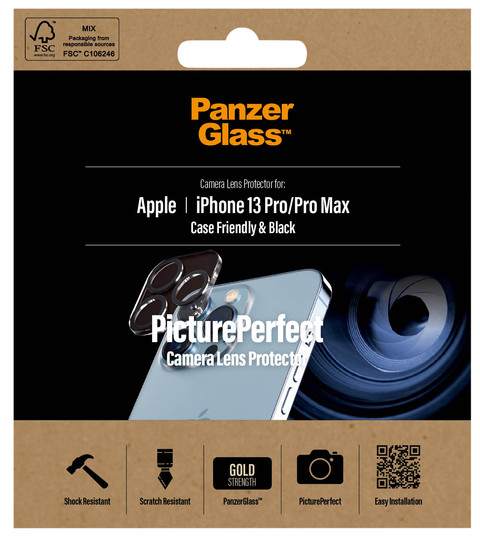 PanzerGlass PicturePerfect Apple iPhone 13 Pro / 13 Pro Max Camera Lens Protector Glass packaging