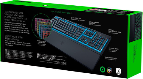 Razer Ornata V3 X Gaming Toetsenbord Qwerty verpakking