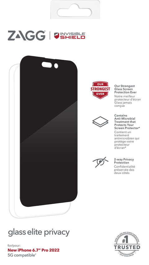 InvisibleShield Glass Elite Apple iPhone 14 Pro Max Privacy Screen Protector null