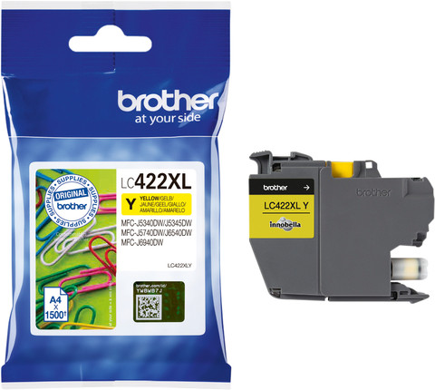 Brother LC-422XL Cartridge Geel voorkant