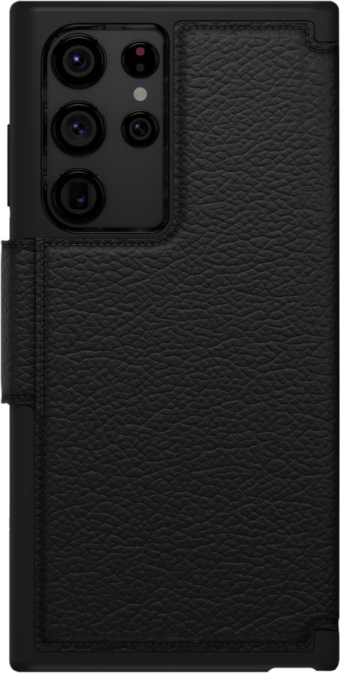 Otterbox Strada Samsung Galaxy S22 Ultra Book Case Leder Schwarz rückseite