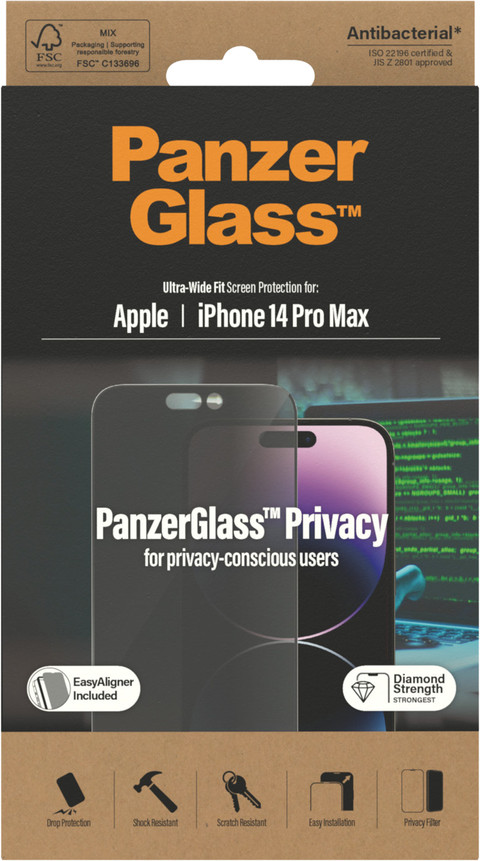 PanzerGlass Ultra-Wide Fit Apple iPhone 14 Pro Max Protège-écran de Confidentialité Verre null