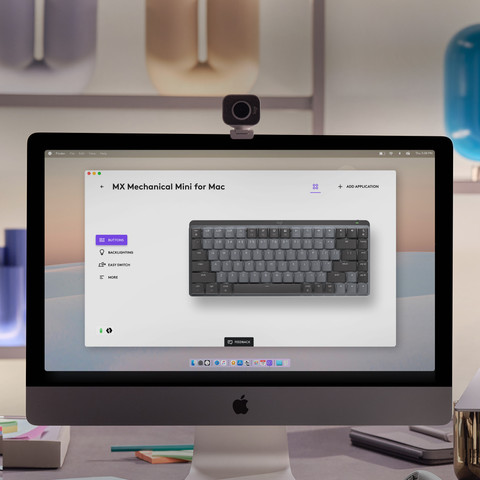 Logitech MX Mechanical Mini for Mac Space Gray product in use