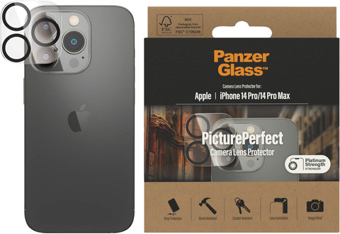 PanzerGlass PicturePerfect Apple iPhone 14 Pro / 14 Pro Max Camera Lens Protector Glas verpakking