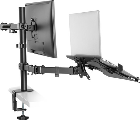 ACT AC8305 Monitor Arm 1 Screen with Laptop Arm back