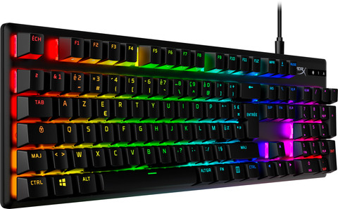 HyperX Alloy Origins PBT HX Red Lineair Mechanisch Gaming Toetsenbord AZERTY linkerkant