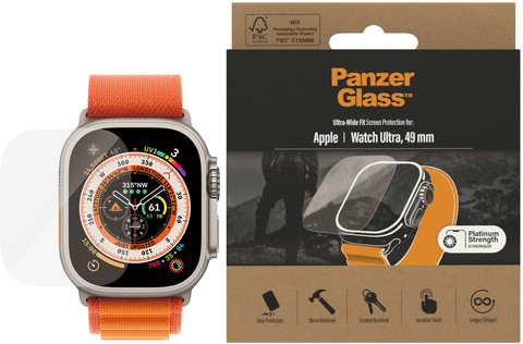 Panzerglass Anti-Bacterial Apple Watch Ultra 49mm Screen Protector Glass detail