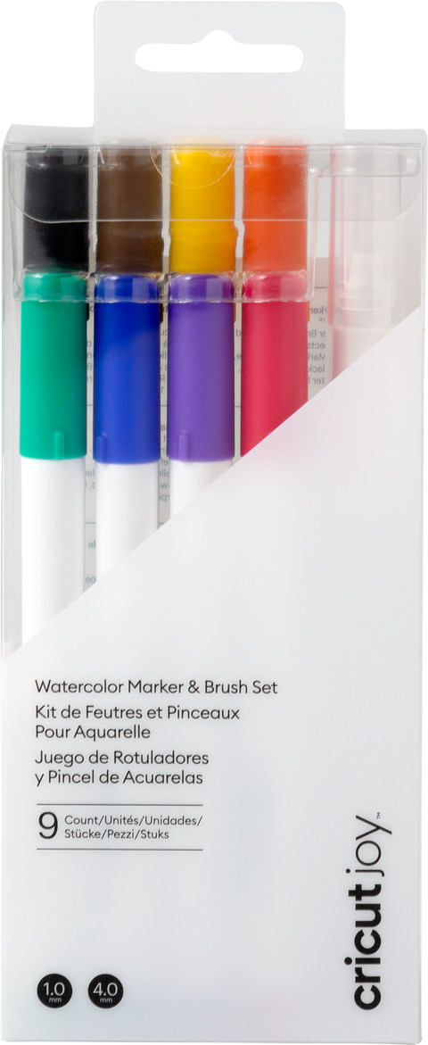 Cricut Joy Watercolor Markers and Brushes 9-pack 1.0mm Main Image