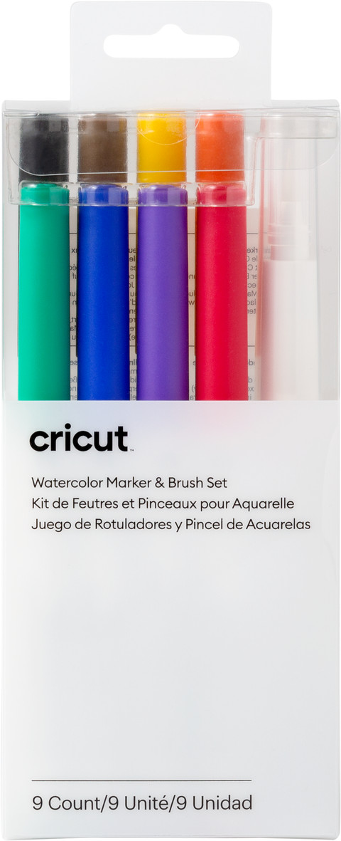 Cricut Aquarel markers en kwasten 9-pack 1.0 mm Main Image