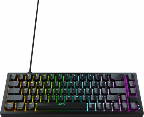 Xtrfy K5 Compact Gaming-Tastatur Qwertz Schwarz vorne