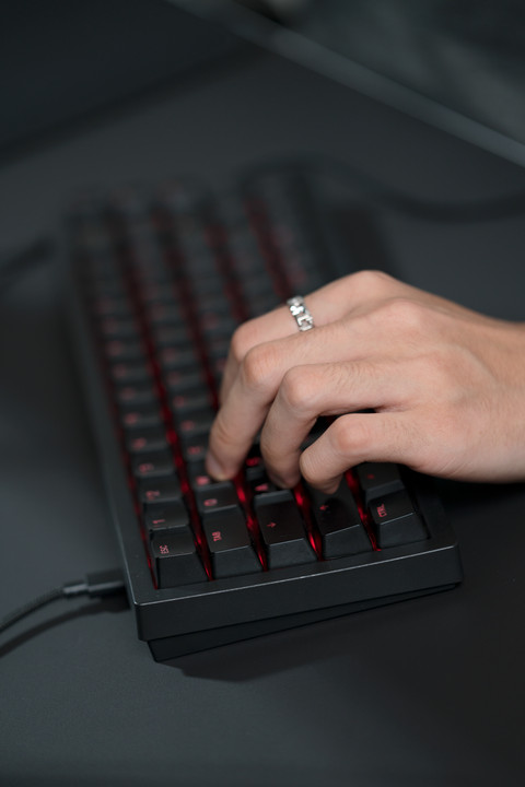 Xtrfy K5 Compact Gaming-Tastatur Qwertz Schwarz produkt in gebrauch