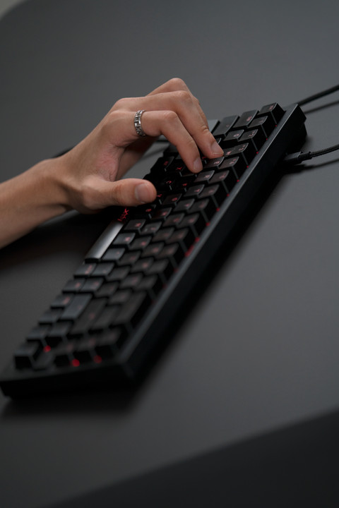 Xtrfy K5 Compact Gaming-Tastatur Qwertz Schwarz produkt in gebrauch