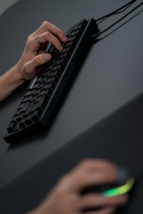 Xtrfy K5 Compact Gaming-Tastatur Qwertz Schwarz produkt in gebrauch