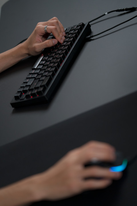 Xtrfy K5 Compact Gaming-Tastatur Qwertz Schwarz produkt in gebrauch