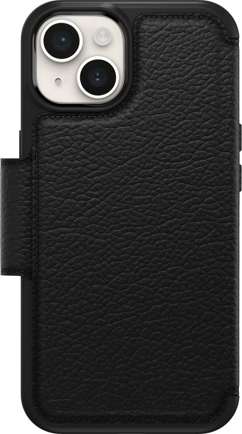 Otterbox Strada Apple iPhone 14 Book Case Cuir Noir arrière