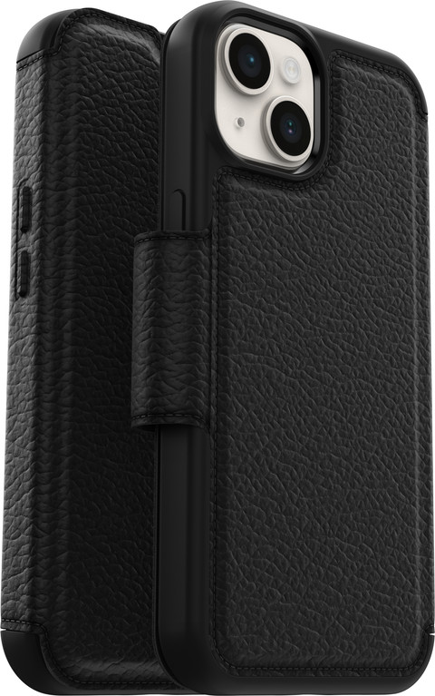 Otterbox Strada Apple iPhone 14 Book Case Cuir Noir détail