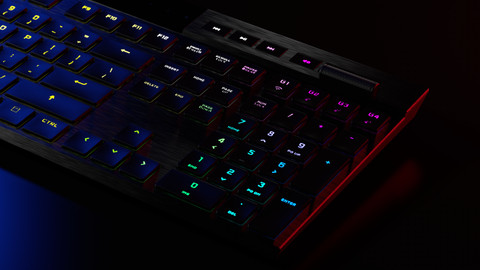 Corsair K100 Wireless AIR Ultra-Thin Mechanical Gaming Keyboard AZERTY detail