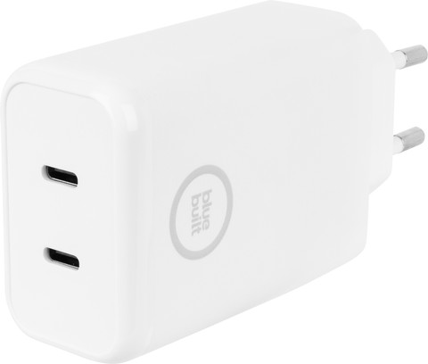 BlueBuilt Chargeur Power Delivery avec 2 Ports USB-C 45 W Blanc Main Image