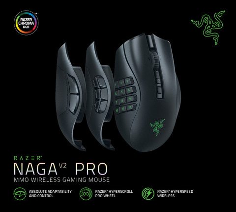 Razer Naga V2 Pro Wireless Gaming Mouse product in use