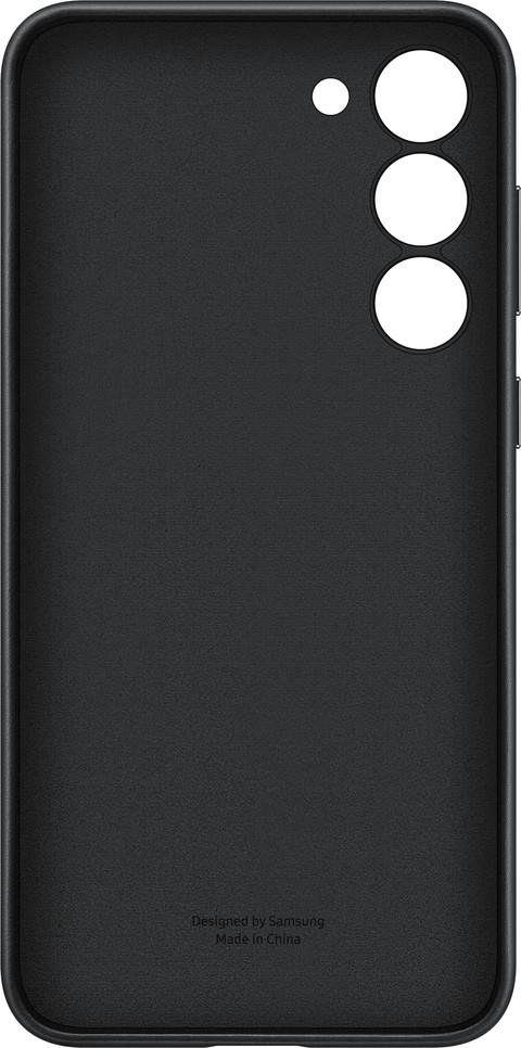 Samsung Galaxy S23 Plus Back Cover Leer Zwart null